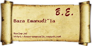 Baza Emanuéla névjegykártya
